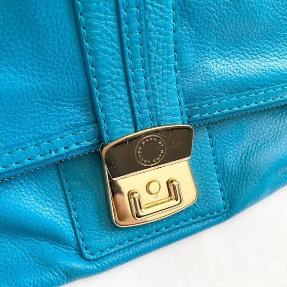 Marc by Marc Jacobs Turquoise Leather Magazine Clutch - Picture 12 of 14